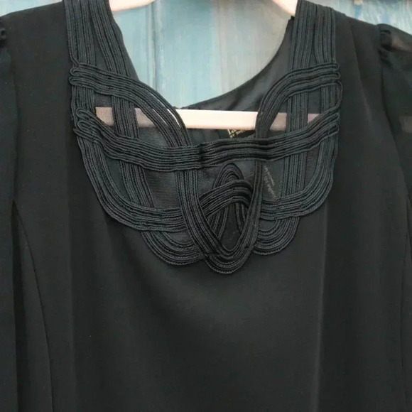 Black Long Sleeve Dress Laundry By Shelli Segal Dress 6 Small - Picture 3 of 7